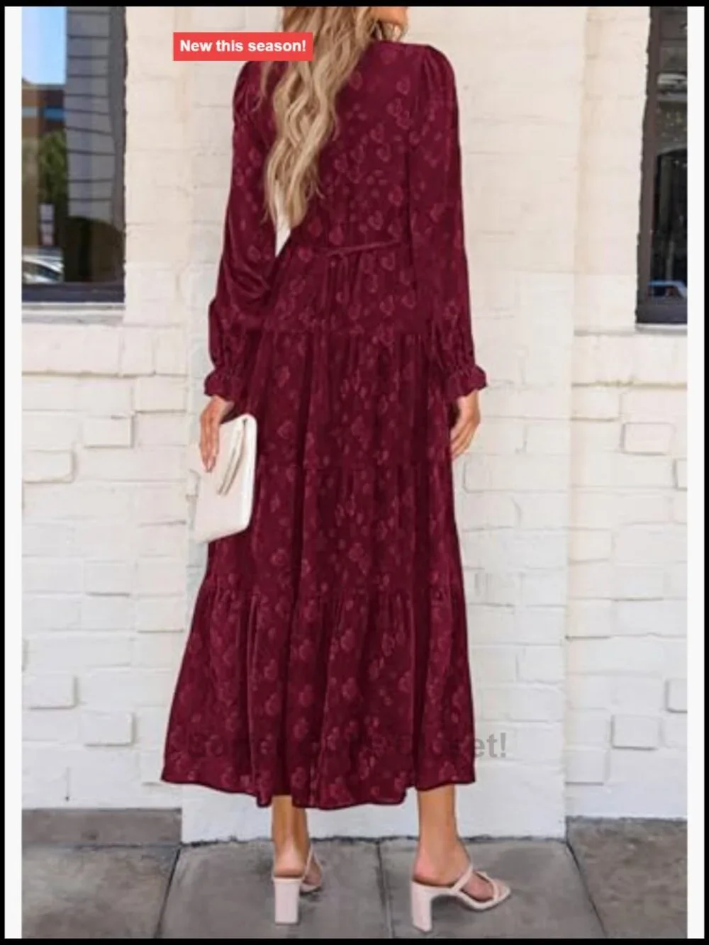 Elegant Floral Maxi Dress with Ruffle Tiered Hem and Pockets